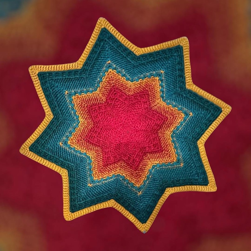 Häkelanleitung Stern Tischdecke/Kissen Alva