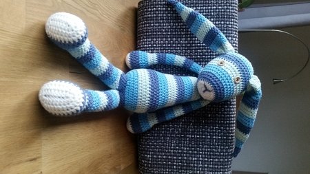 Häkelanleitung großer Xl Schlenker Hase Emil 50 cm - Schlenkertier