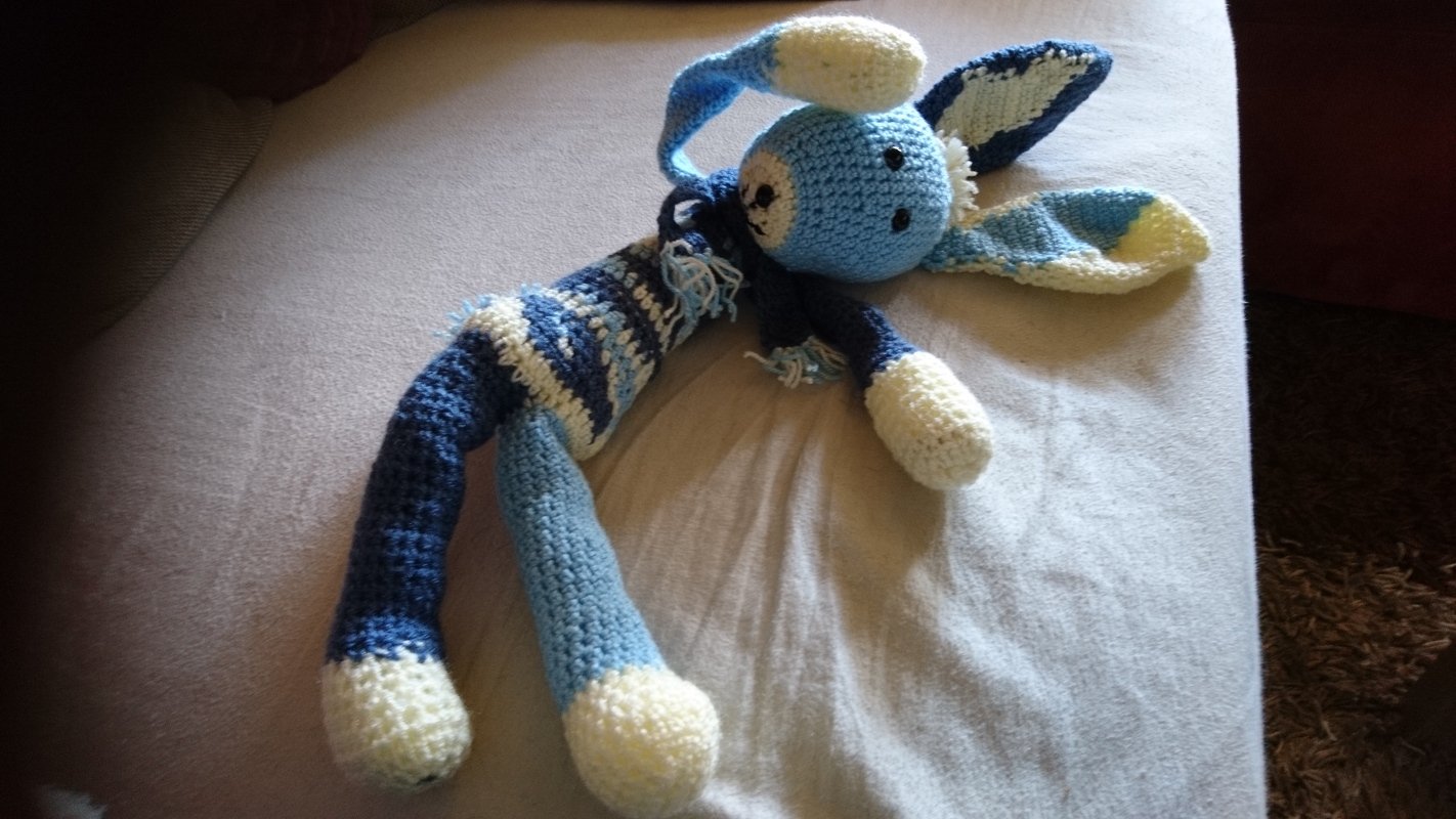 Häkelanleitung großer Xl Schlenker Hase Emil 50 cm - Schlenkertier