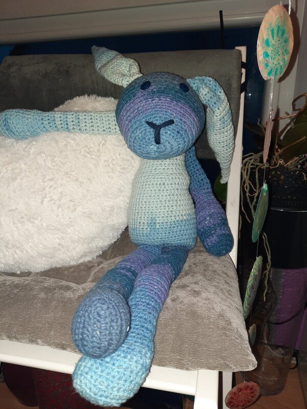 Häkelanleitung großer Xl Schlenker Hase Emil 50 cm - Schlenkertier