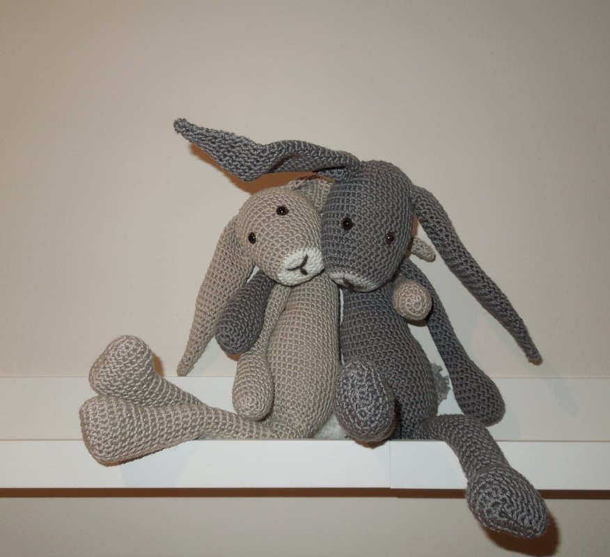 Häkelanleitung großer Xl Schlenker Hase Emil 50 cm - Schlenkertier