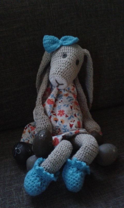 Häkelanleitung großer Xl Schlenker Hase Emil 50 cm - Schlenkertier