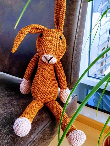 Vielen Dank für die Anleitung! Der Hase ist bei jung und alt beliegt und ich habe ihn jetzt schon mehrfach gehäkelt...