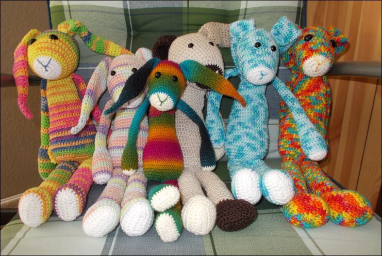 Häkelanleitung großer Xl Schlenker Hase Emil 50 cm - Schlenkertier