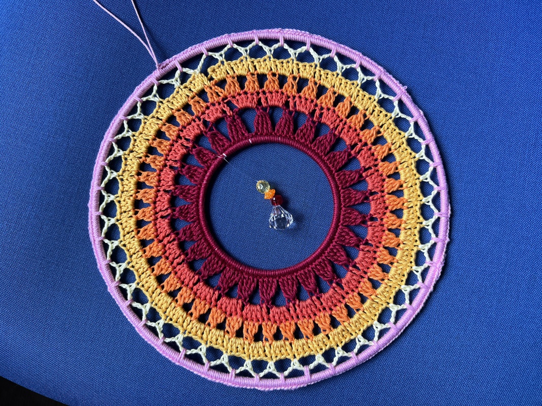 Suncatcher “Sunset” Mandala Dreamcatcher with Sun Catcher Crystal