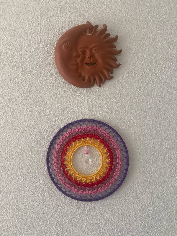 Häkelanleitung Sonnenfänger „Sunset“, Mandala Suncatcher Traumfänger