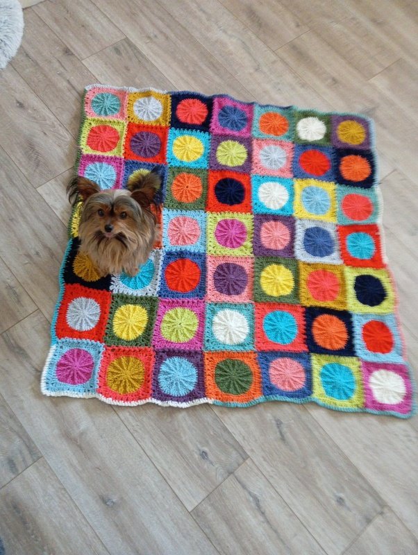 Crochet Pattern Umbrella Blanket, join as you go, Granny Square Throw