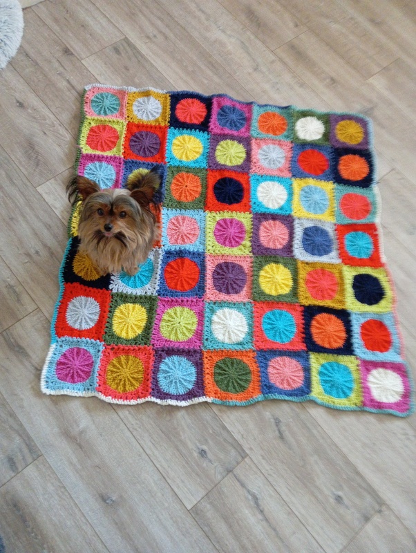 Crochet Pattern Umbrella Blanket, join as you go, Granny Square Throw
