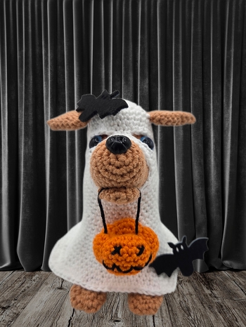 Mein kleiner "Grusel Hund" mit leichten Abänderungen. Halloween kann kommen...