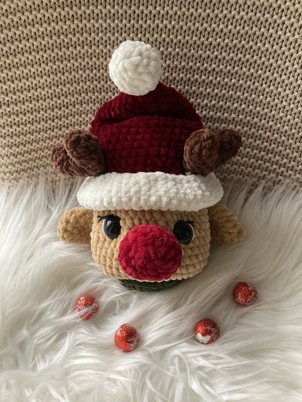 Rentier &quot;surprise&quot; befüllbar, Häkelanleitung, Wichtel, Weihnachtselch