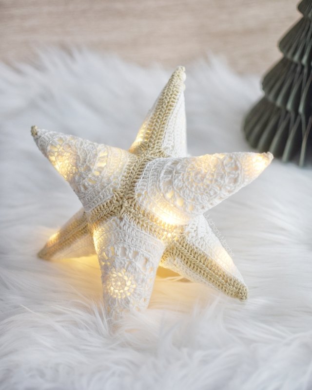 Häkelanleitung 3D Granny Stern im Boho-Look