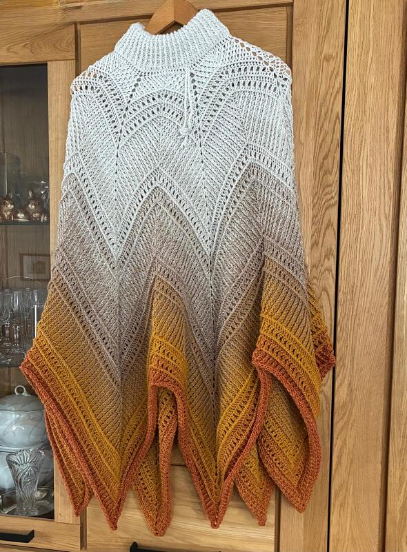 Häkelanleitung Poncho "Abendstern" Größe beliebig