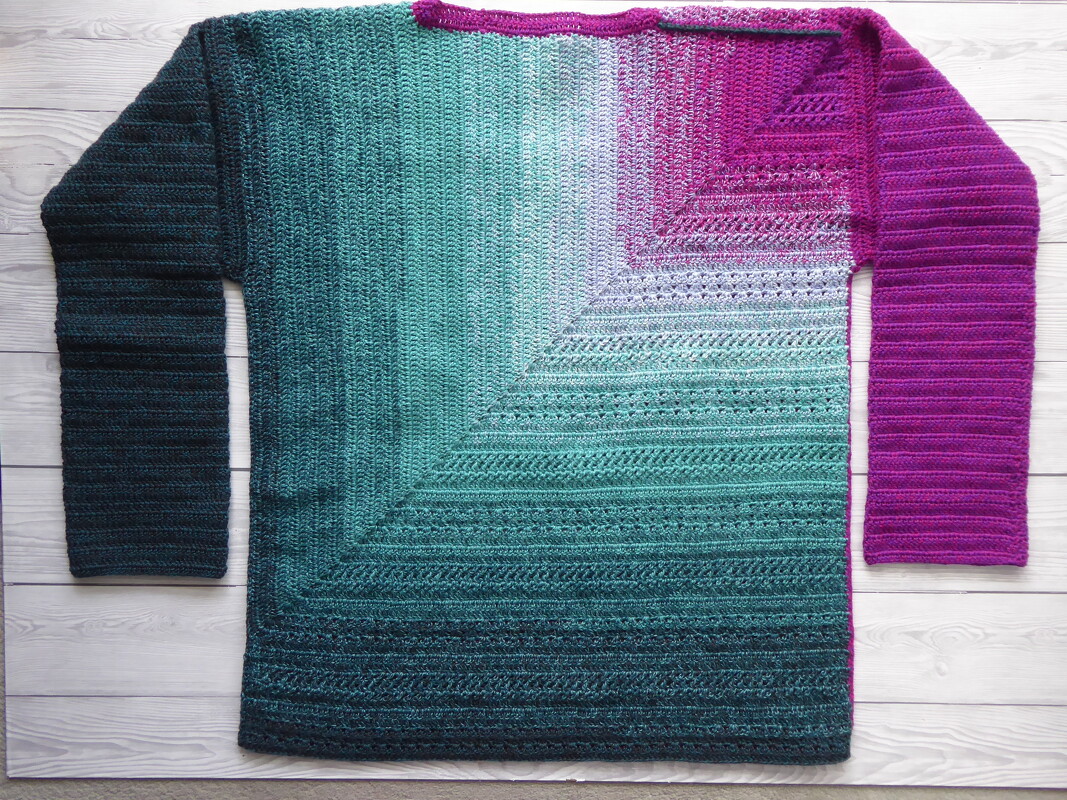 Frauhohmanns Häkelpullover "SchulterBlick"