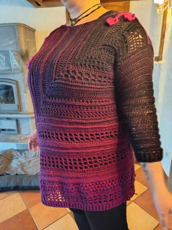 Frauhohmanns Häkelpullover "SchulterBlick"
