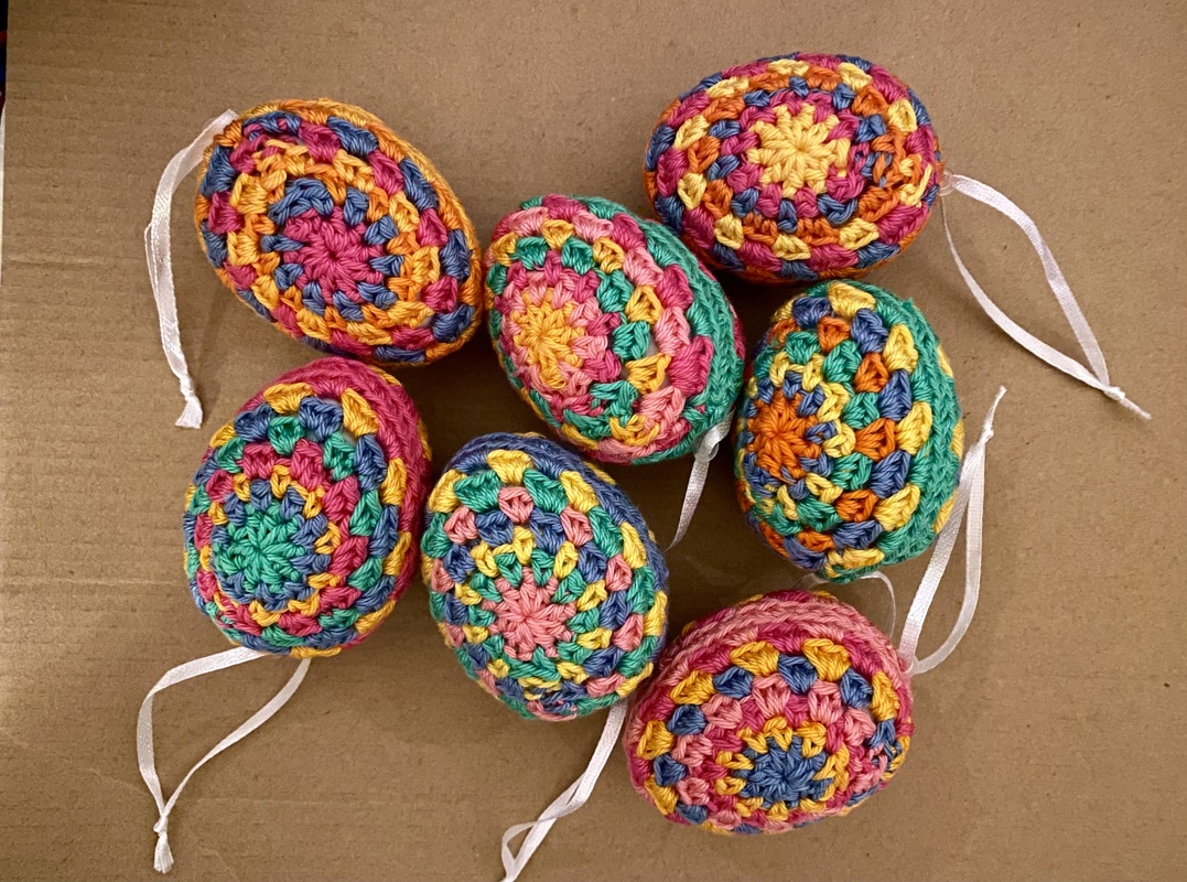Crochet Pattern Boho Easter Eggs, Cute Decoration for Easter, 3 designs PDF