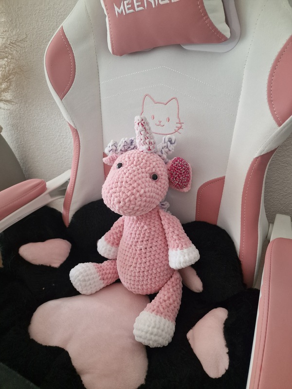 Häkelanleitung Einhorn kuscheliges XL-Amigurumi