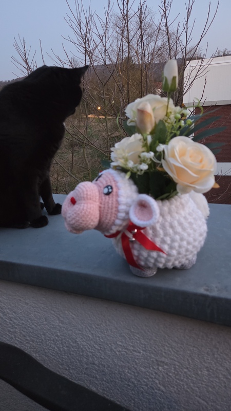 Häkelanleitung  Schaf - Glas