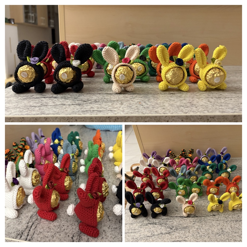 Häkelanleitung: Pralinen-Häschen „Naschmich“ - Die süße Osterüberraschung