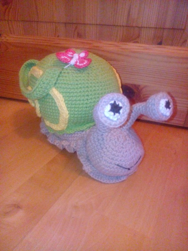 Schnecke - Türstopper, Kuscheltier - Häkelanleitung