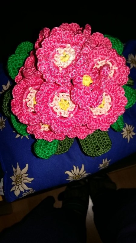 Häkelanleitung Frühlingsblumen, Primel