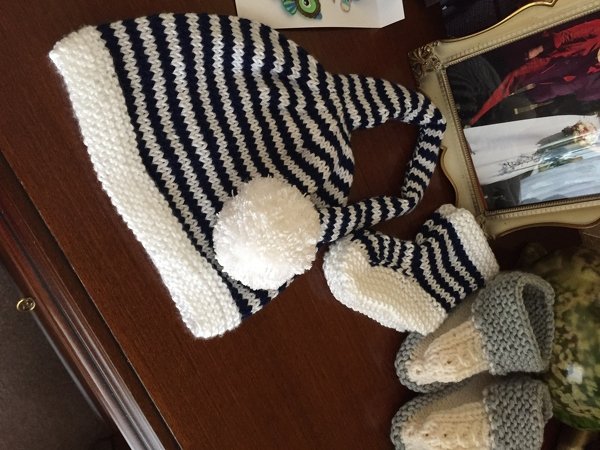 Babyset "Bijou" - Zipfelmütze und Bootie