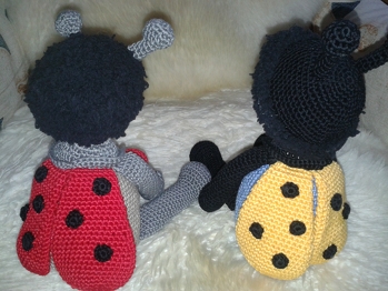 Hier ist mein Ergebnis von Käfer Marie und ihrem besten Freund ... Hat viel Spaß gemacht ... kein Wunder, bei diesen tollen Anleitungen ... Danke Schneckenkind :)