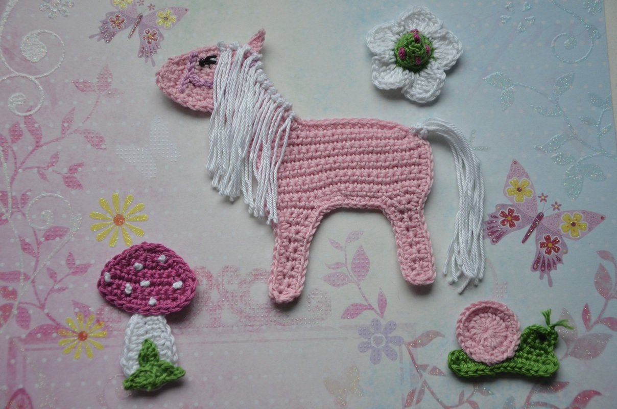 E-Book Häkelanleitung Applikation Pferd