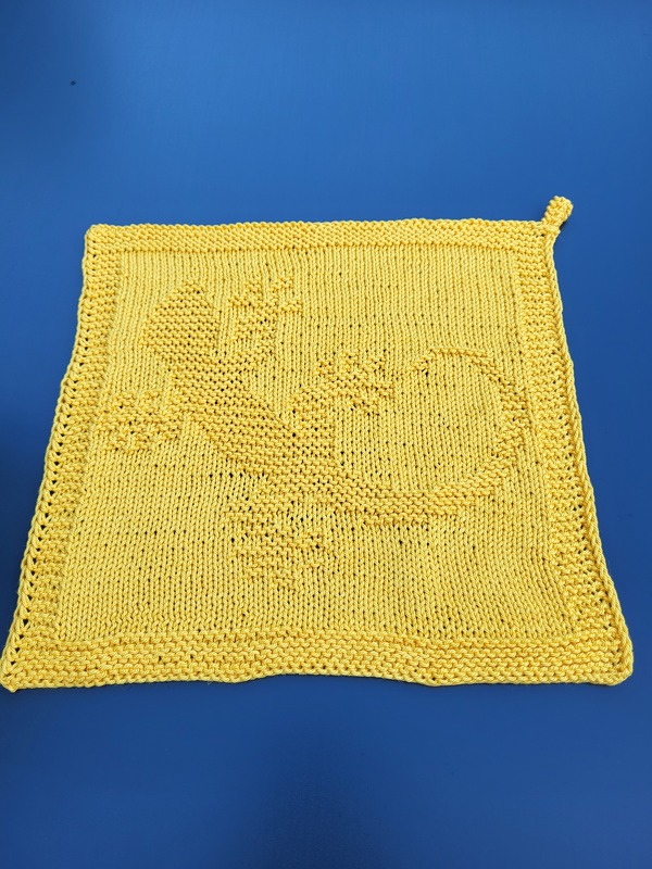 Strickanleitung Spültuch / Waschlappen "Kleiner Gecko" - ganz einfach