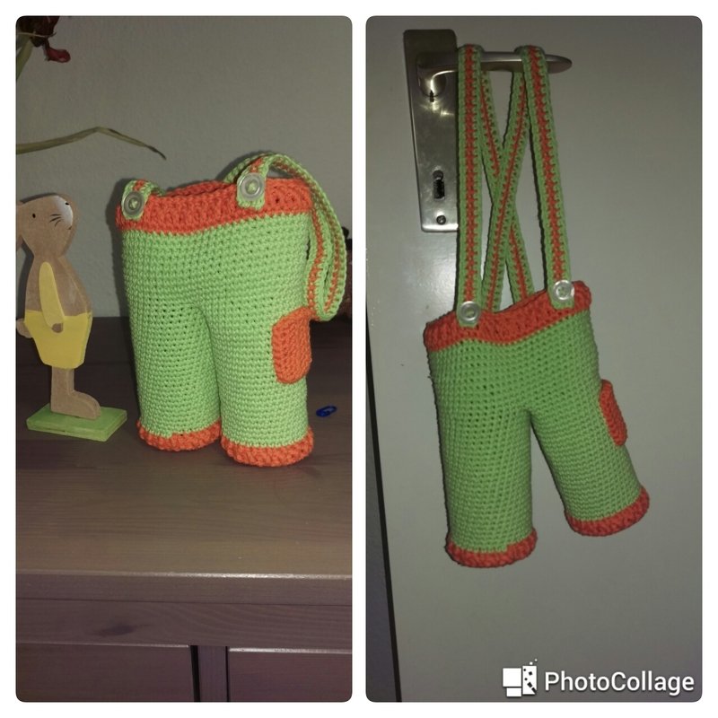 Häkelanleitung Allzweckhose Ostern Deko Utensilo