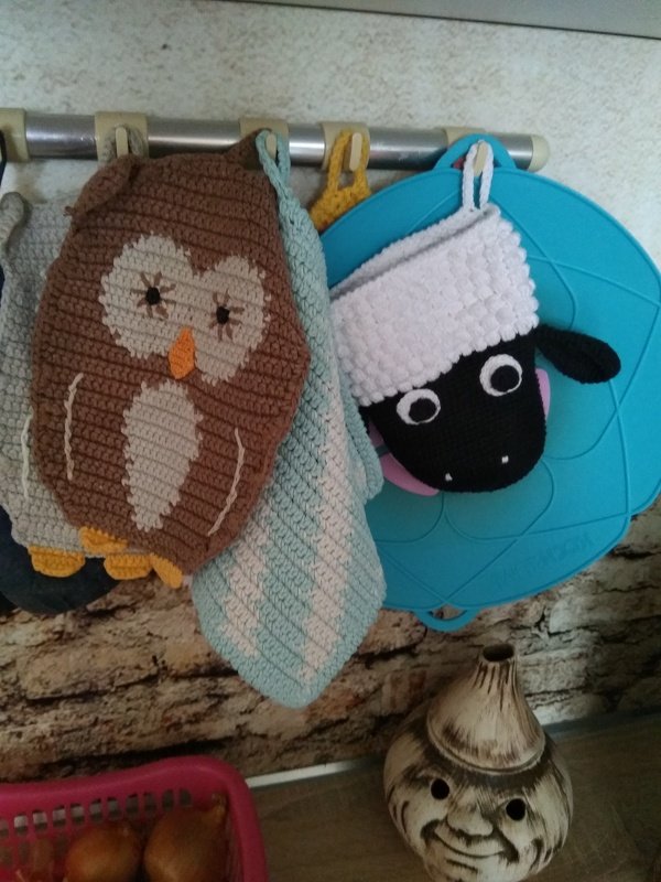 32 Häkelanleitung Topflappen oder Handpuppe Schaf PDF