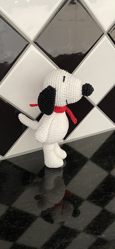 Häkelanleitung großer Hund Snoopy Hündchen Peanuts 30 cm