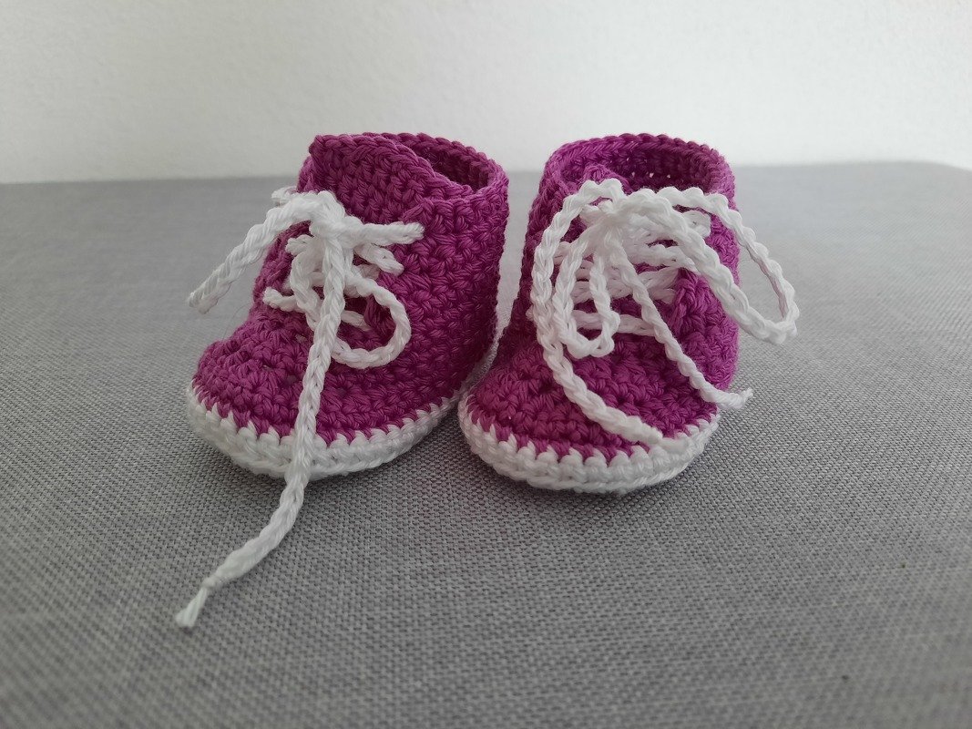Häkelanleitung, Babyschuhe in 4 Größen