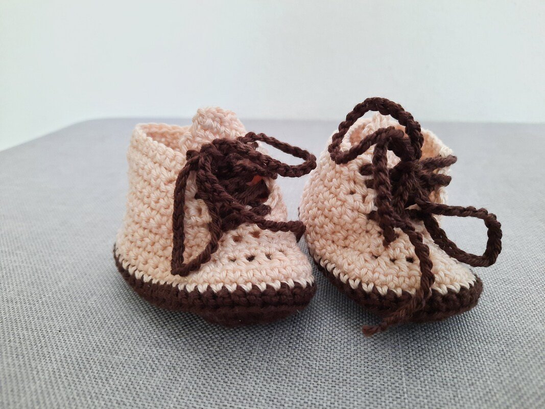 Häkelanleitung, Babyschuhe in 4 Größen