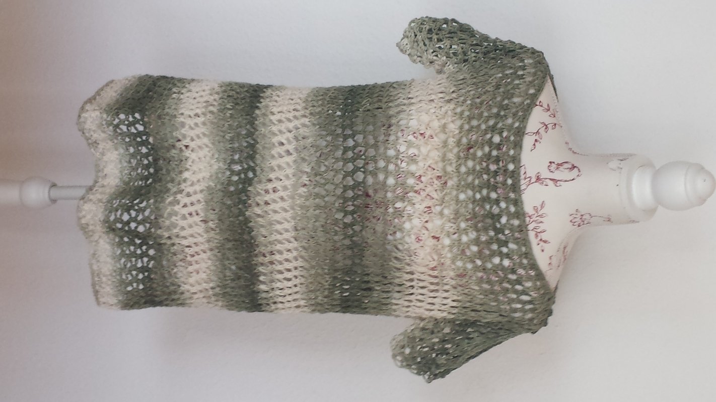 Knitting Pattern for a tunic / top in mesh in all sizes | Tunic ROSE