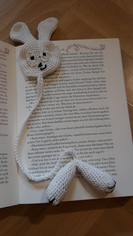 Lesezeichen Lesehase Häkelanleitung