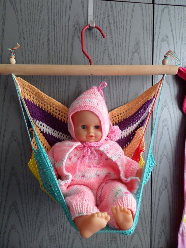 Hängematte für Baby Puppe 43 – 45 cm