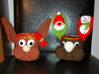 Ewas abgewandelt, ich hab`s nicht so mit Weihnachten, war der Nikolaus-Gruß für 2 Freundinnen ;-)