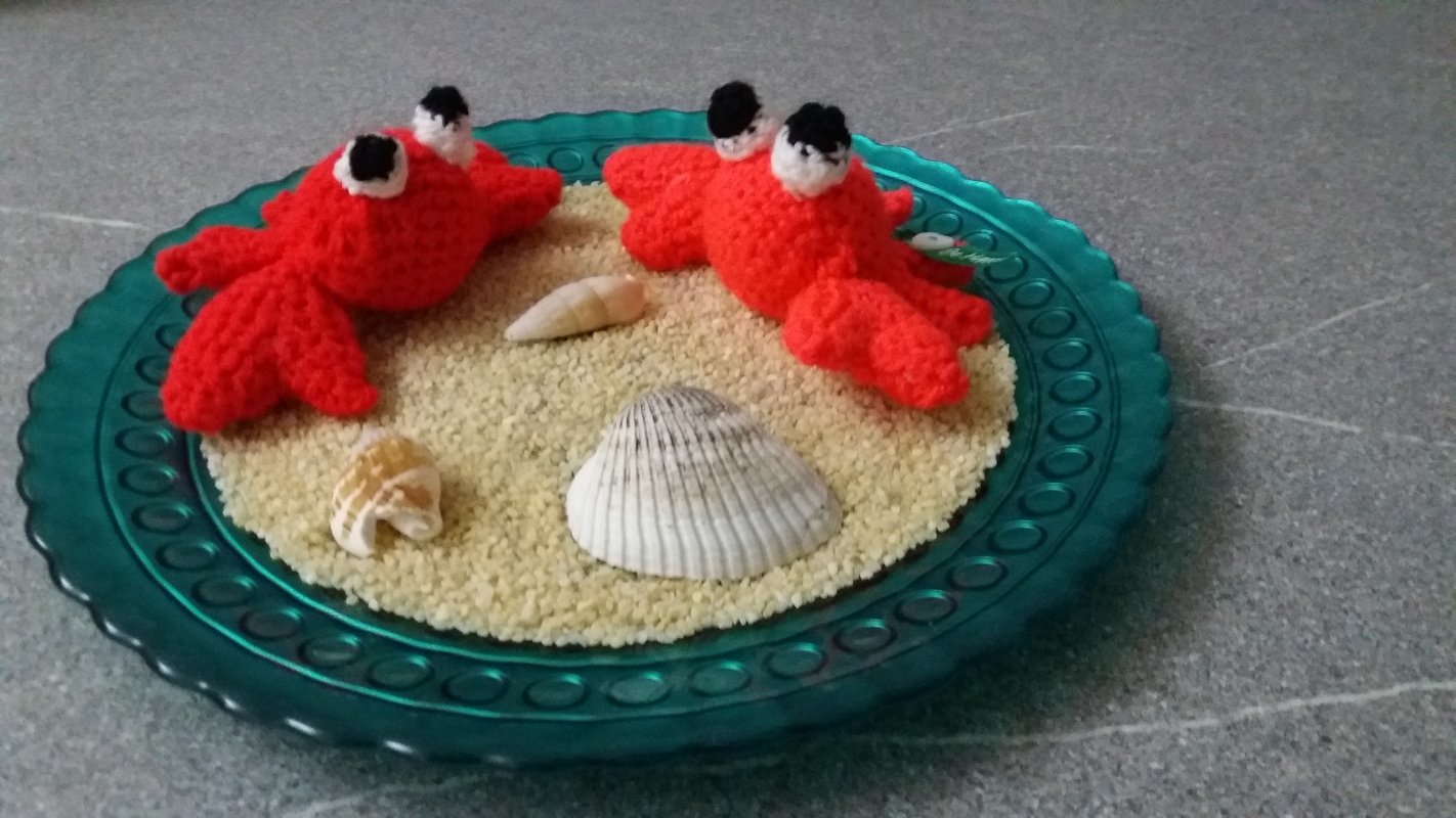 Kribbel und Krabbel die lustigen Krebse Häkelanleitung und Muschel-Häkelanleitung