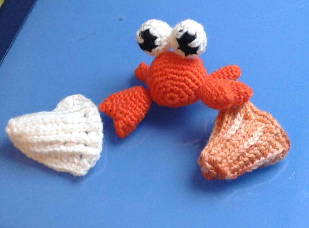 Kribbel und Krabbel die lustigen Krebse Häkelanleitung und Muschel-Häkelanleitung