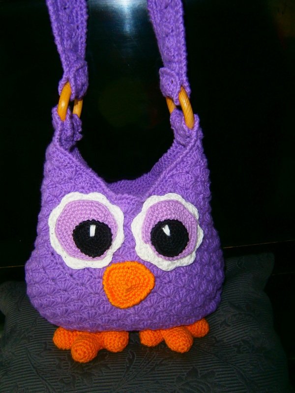 Children&#039;s bags &quot;Owl&quot;, en/de,  25 cm width x 30 cm height