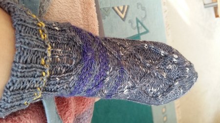Socke mit Rautemuster (Größen 36/37 und 38/39)