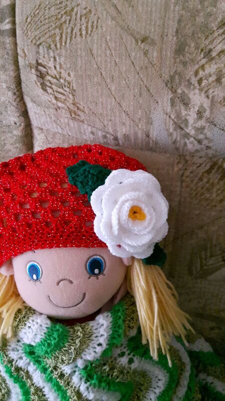Summer beanies &quot;Strawberries&quot; for babies/children (all sizes)