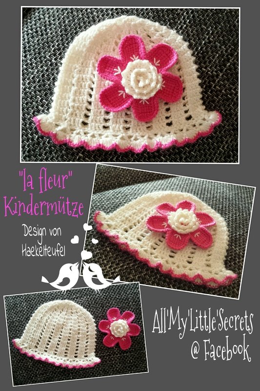 Children beanie &quot;La Fleur&quot;, all sizes