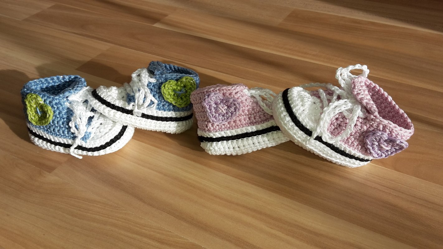 Häkelanleitung für Baby-Turnschuhe (#2)