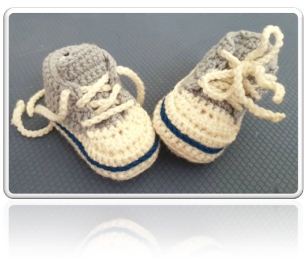 Häkelanleitung für Baby-Turnschuhe (#2)