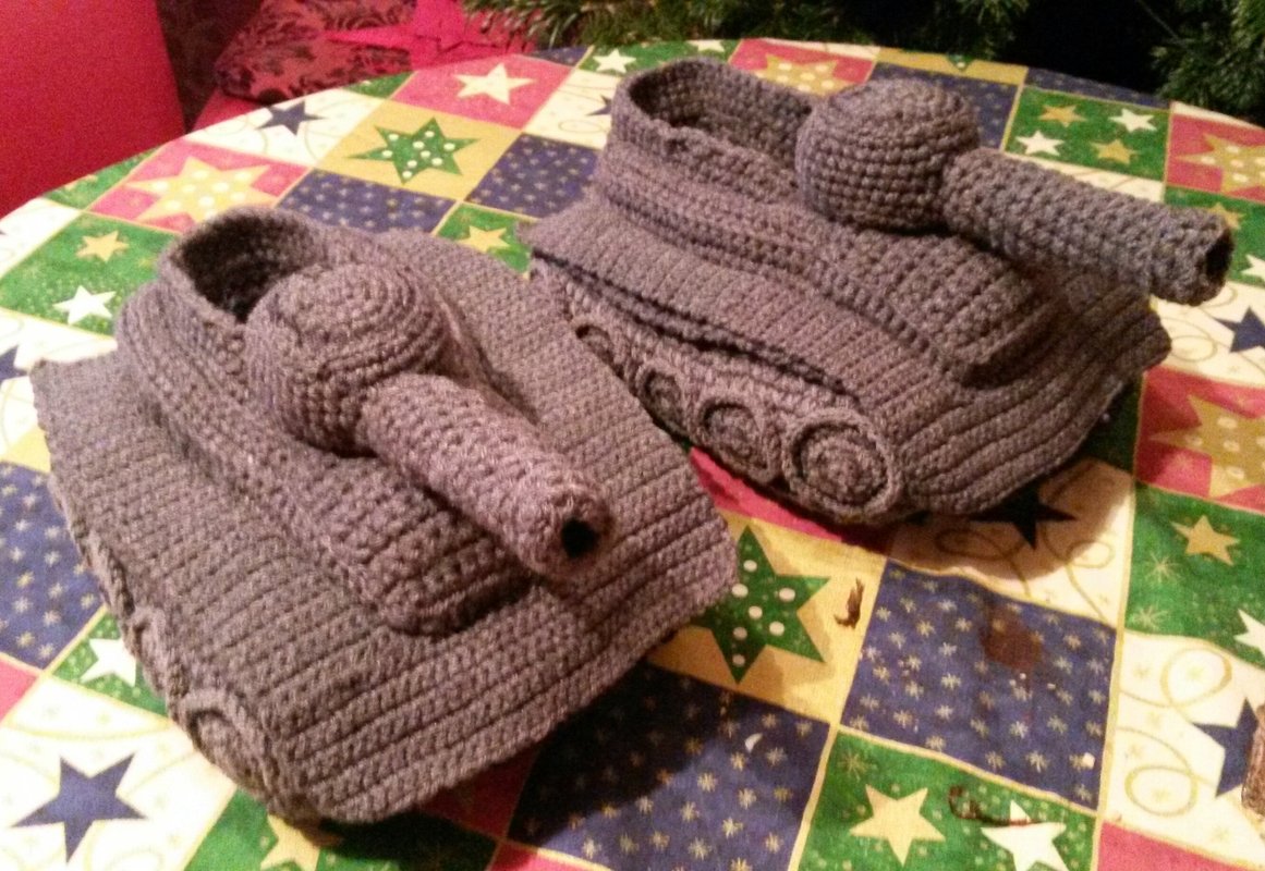 Hausschuhe Panzerschuhe Häkelanleitung für Gr. 43-45