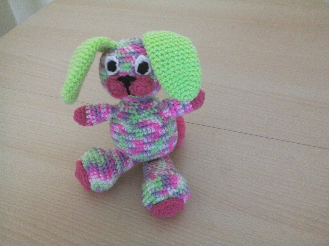 **Häkelanleitung** Hase Puscheln