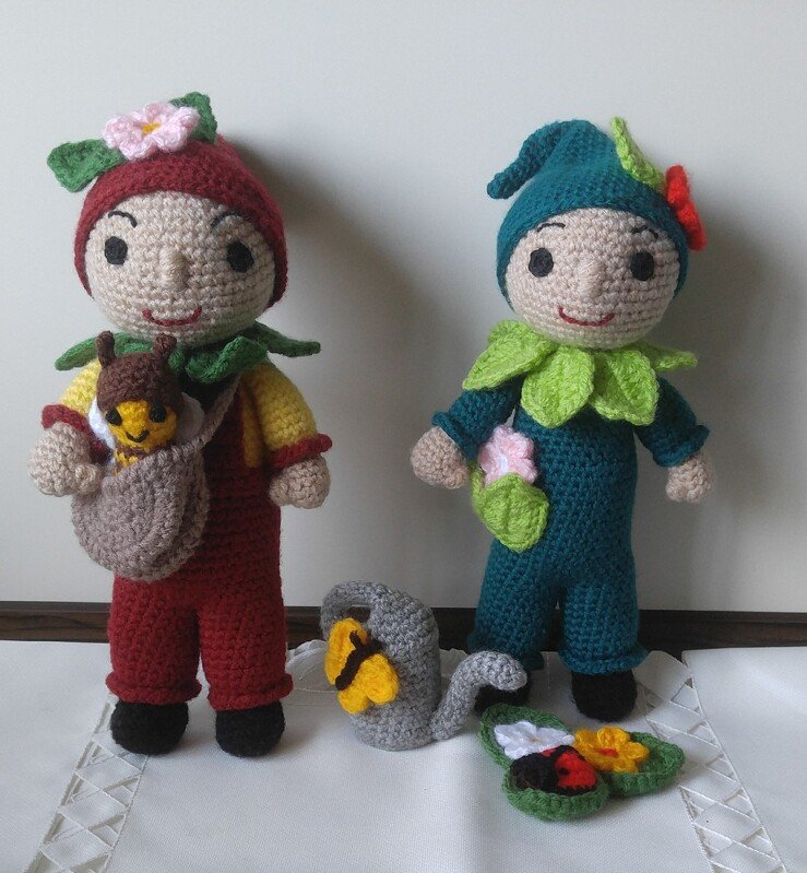 Blumenwichtel Flora und Florian