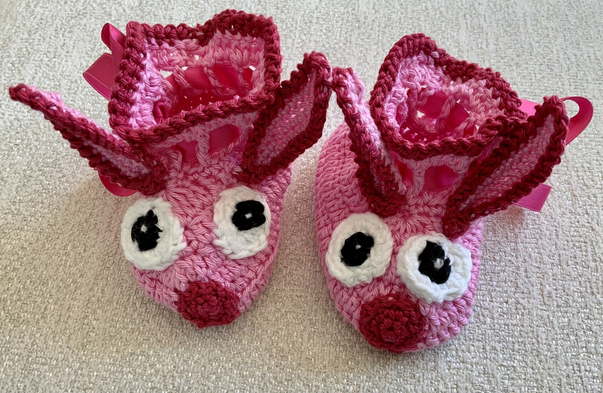 PDF-Häkelanleitung: Babyschuhe "Häschen"