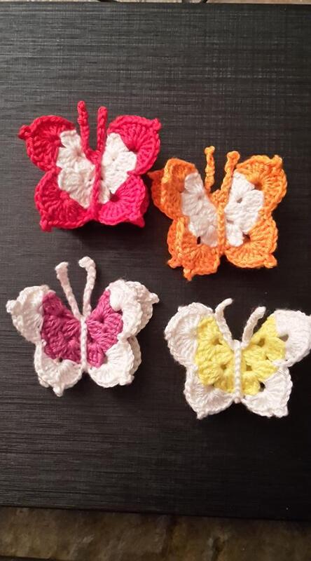 Häkelanleitung für ein 3d Schmetterling